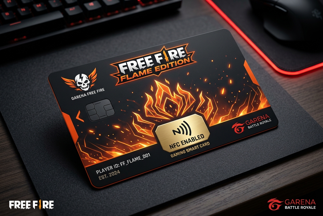 Free Fire Flame Edition NFC Smart Card