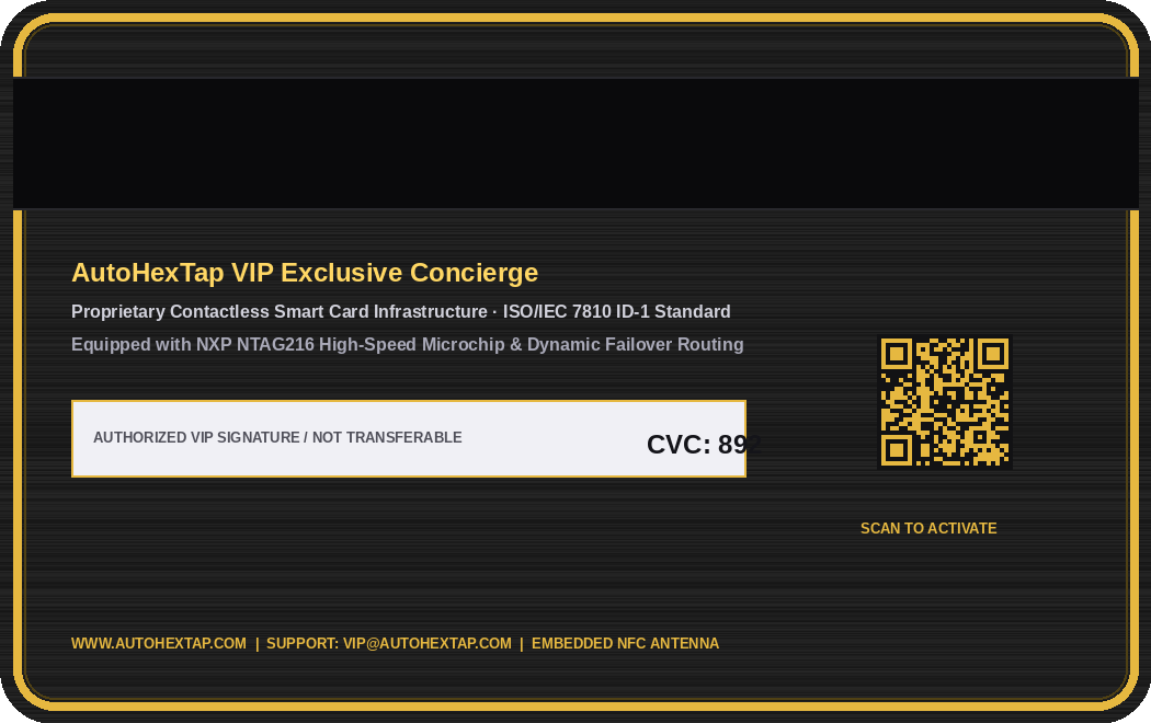 VIP Exclusive NFC Card — back
